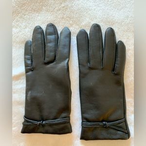 Vintage Women’s Gloves, faux leather, soft lining, sz M-L